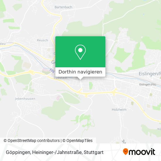 Göppingen, Heininger- / Jahnstraße Karte