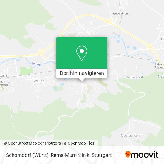Schorndorf (Württ), Rems-Murr-Klinik Karte