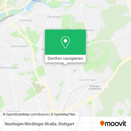 Reutlingen Nördlinger Straße Karte