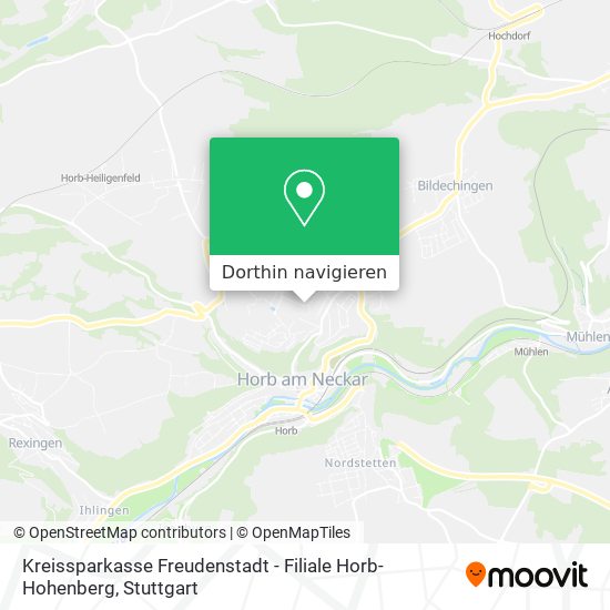 Kreissparkasse Freudenstadt - Filiale Horb-Hohenberg Karte