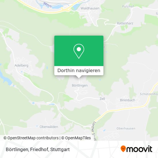 Börtlingen, Friedhof Karte