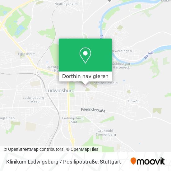 Klinikum Ludwigsburg / Posilipostraße Karte