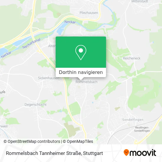 Rommelsbach Tannheimer Straße Karte