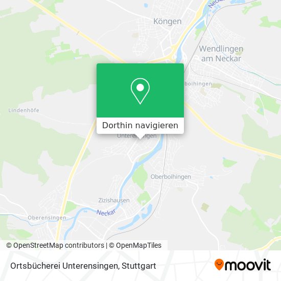 Ortsbücherei Unterensingen Karte