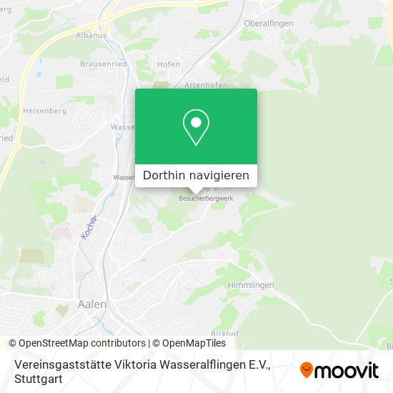 Vereinsgaststätte Viktoria Wasseralflingen E.V. Karte