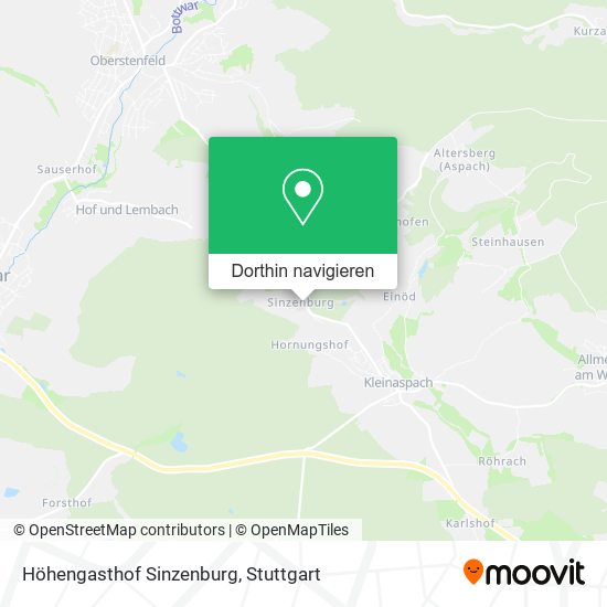 Höhengasthof Sinzenburg Karte
