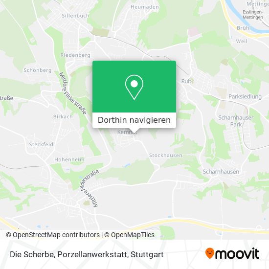 Die Scherbe, Porzellanwerkstatt Karte