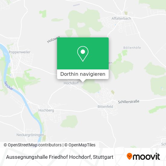 Aussegnungshalle Friedhof Hochdorf Karte