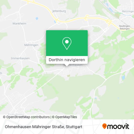Ohmenhausen Mähringer Straße Karte
