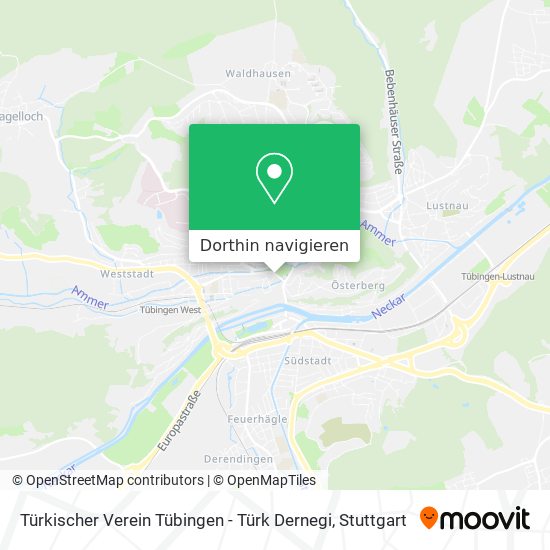 Türkischer Verein Tübingen - Türk Dernegi Karte