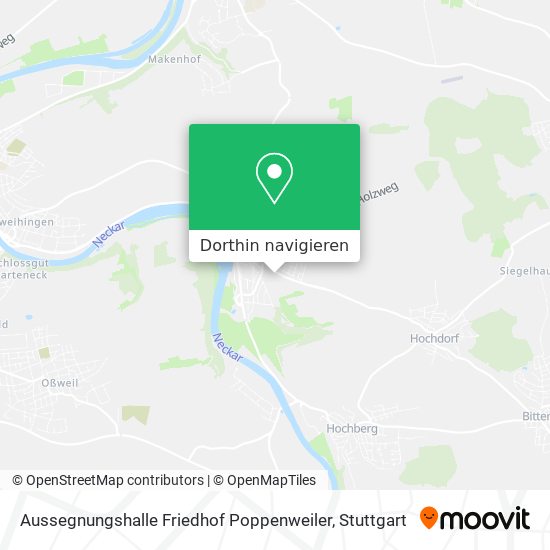 Aussegnungshalle Friedhof Poppenweiler Karte