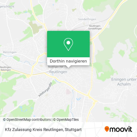 Kfz Zulassung Kreis Reutlingen Karte