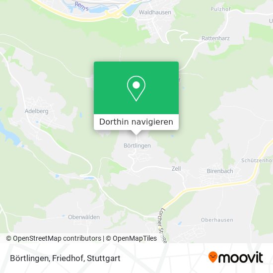 Börtlingen, Friedhof Karte