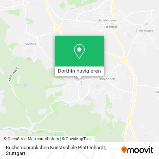 Bücherschränkchen Kunstschule Plattenhardt Karte