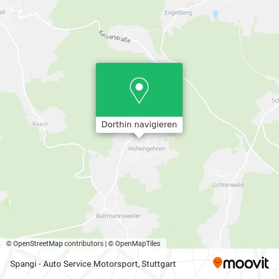 Spangi - Auto Service Motorsport Karte