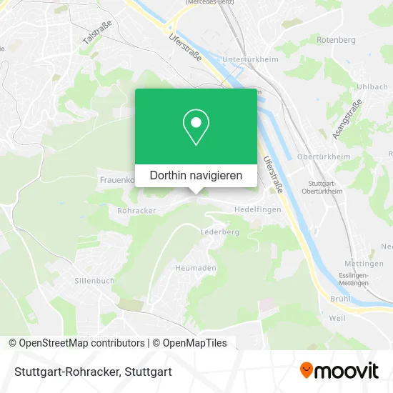 Stuttgart-Rohracker Karte