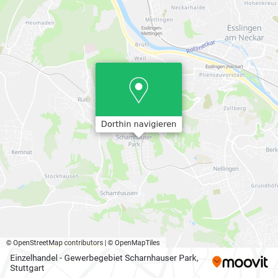 Einzelhandel - Gewerbegebiet Scharnhauser Park Karte