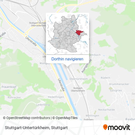 Stuttgart-Untertürkheim Karte