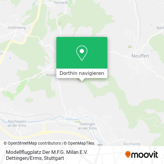 Modellflugplatz Der M.F.G. Milan E.V. Dettingen / Erms Karte