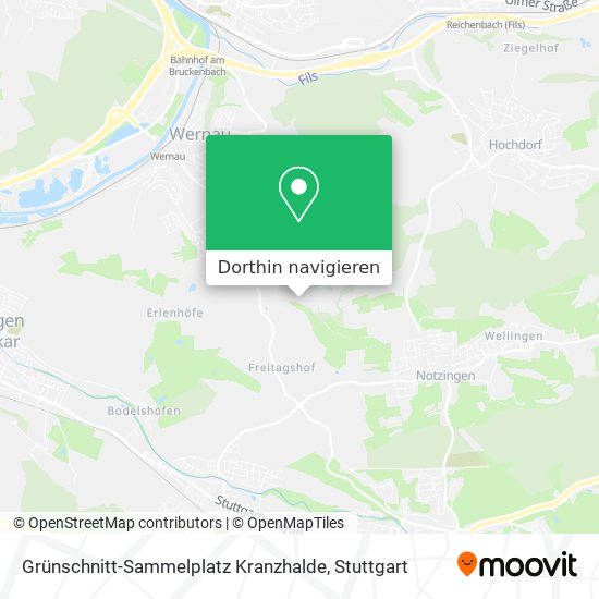 Grünschnitt-Sammelplatz Kranzhalde Karte