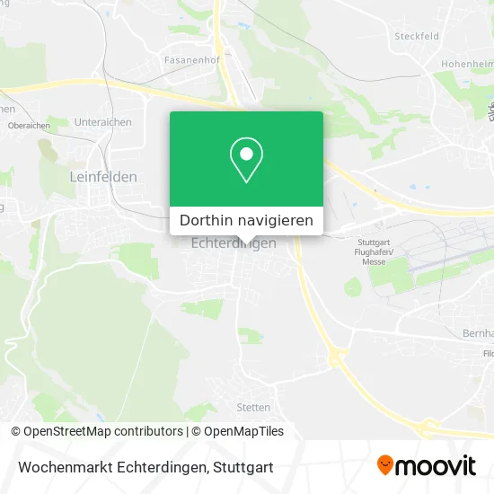 Wochenmarkt Echterdingen Karte