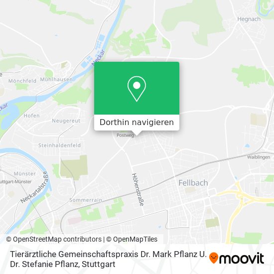 Tierärztliche Gemeinschaftspraxis Dr. Mark Pflanz U. Dr. Stefanie Pflanz Karte
