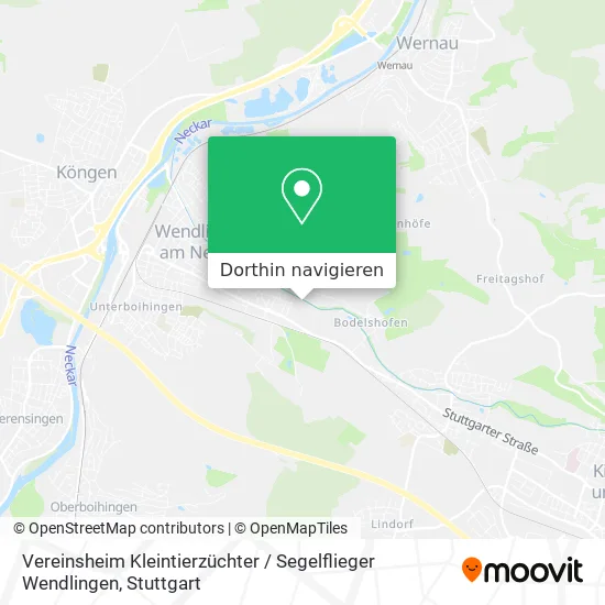 Vereinsheim Kleintierzüchter / Segelflieger Wendlingen Karte