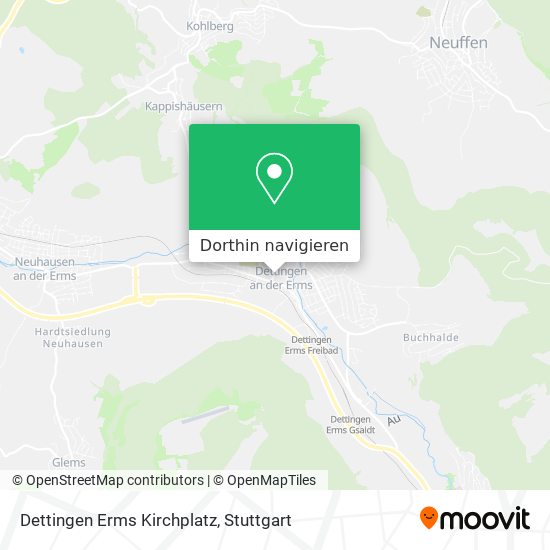 Dettingen Erms Kirchplatz Karte