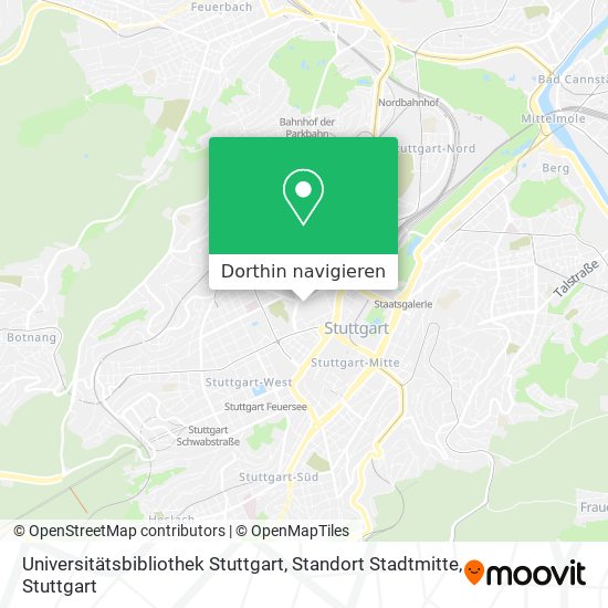 Universitätsbibliothek Stuttgart, Standort Stadtmitte Karte