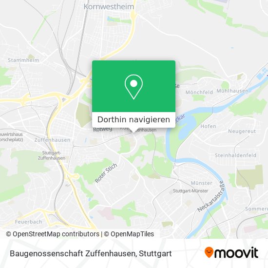 Baugenossenschaft Zuffenhausen Karte