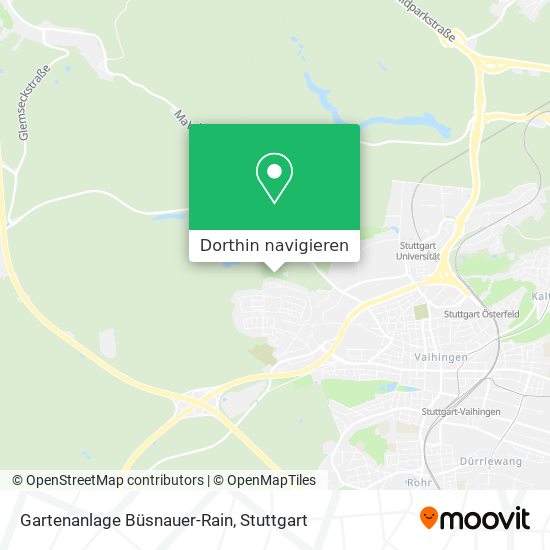 Gartenanlage Büsnauer-Rain Karte