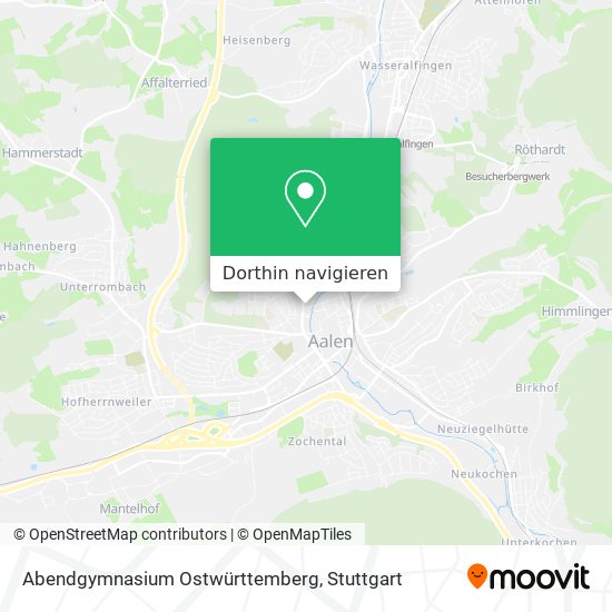 Abendgymnasium Ostwürttemberg Karte