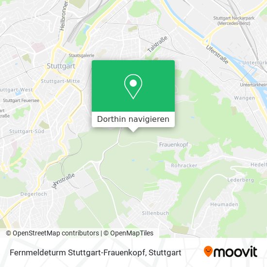 Fernmeldeturm Stuttgart-Frauenkopf Karte