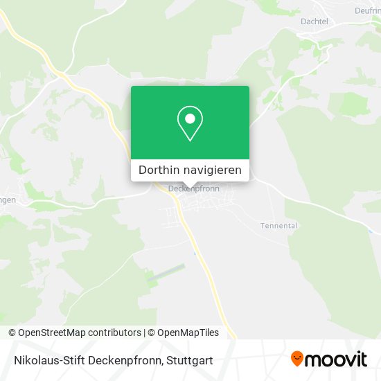 Nikolaus-Stift Deckenpfronn Karte