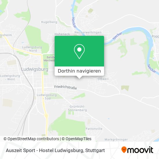 Auszeit Sport - Hostel Ludwigsburg Karte