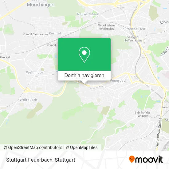 Stuttgart-Feuerbach Karte