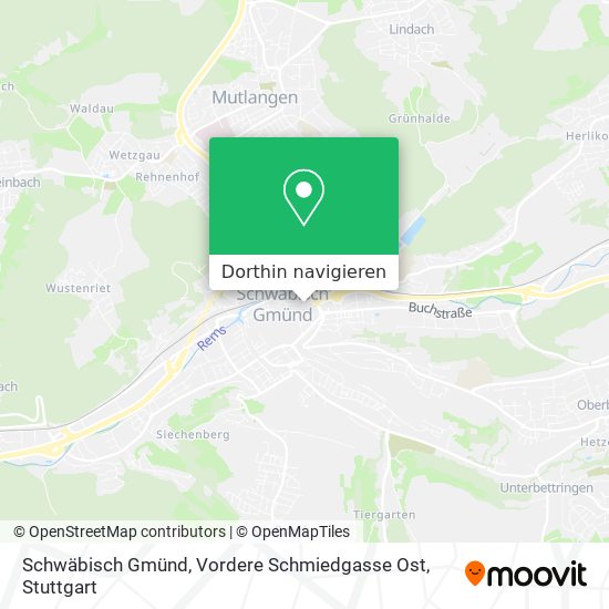 Schwäbisch Gmünd, Vordere Schmiedgasse Ost Karte