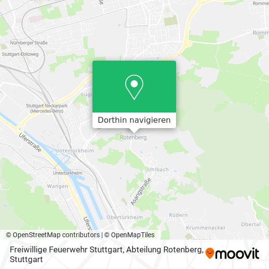 Freiwillige Feuerwehr Stuttgart, Abteilung Rotenberg Karte