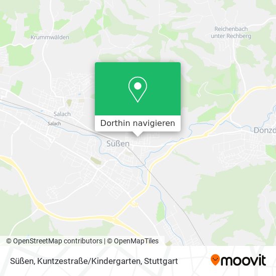 Süßen, Kuntzestraße / Kindergarten Karte