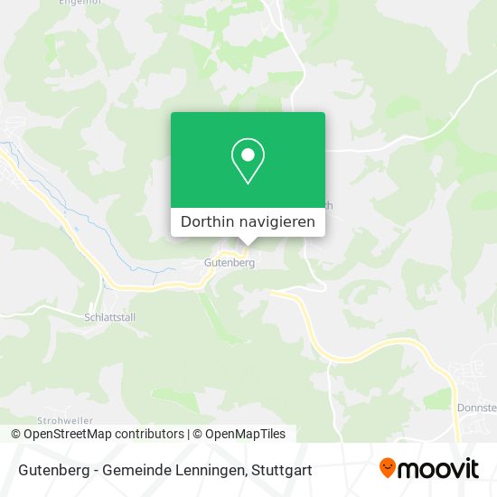 Gutenberg - Gemeinde Lenningen Karte