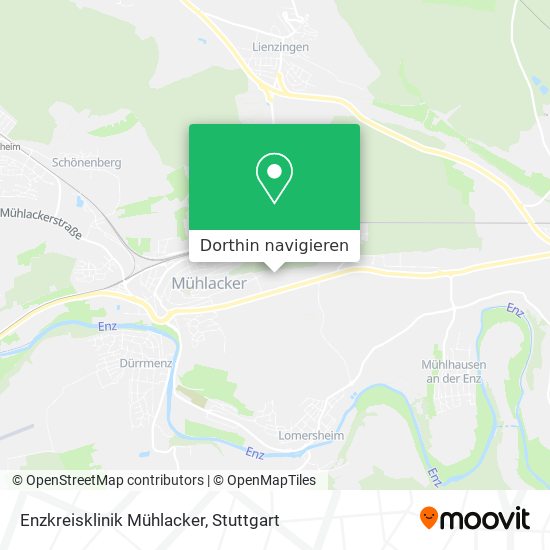 Enzkreisklinik Mühlacker Karte