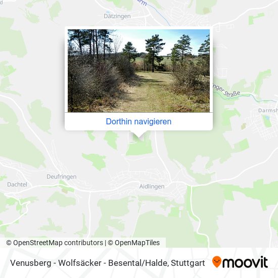 Venusberg - Wolfsäcker - Besental / Halde Karte