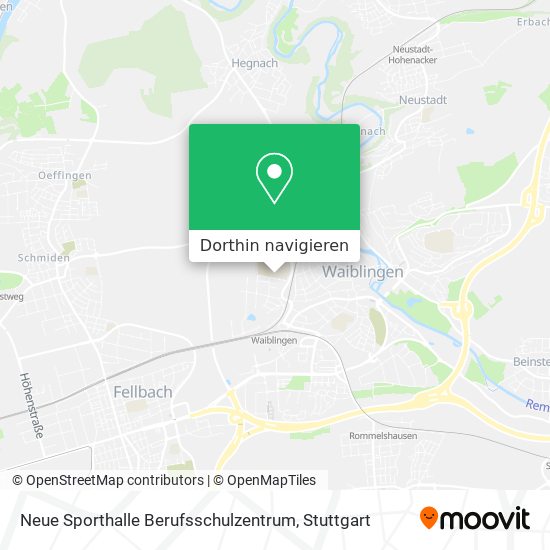 Neue Sporthalle Berufsschulzentrum Karte