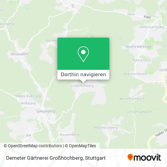 Demeter Gärtnerei Großhöchberg Karte