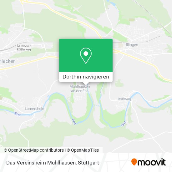Das Vereinsheim Mühlhausen Karte