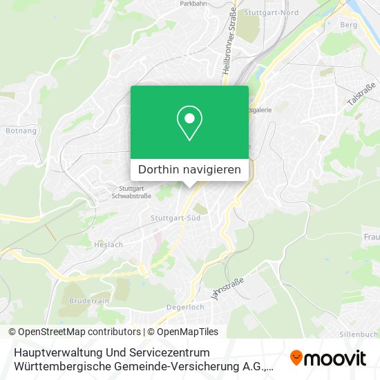 Hauptverwaltung Und Servicezentrum Württembergische Gemeinde-Versicherung A.G. Karte