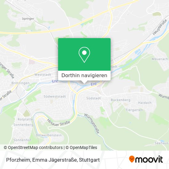 Pforzheim, Emma Jägerstraße Karte