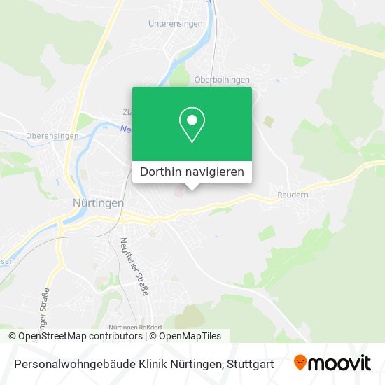 Personalwohngebäude Klinik Nürtingen Karte
