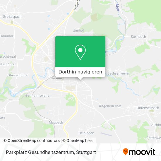 Parkplatz Gesundheitszentrum Karte