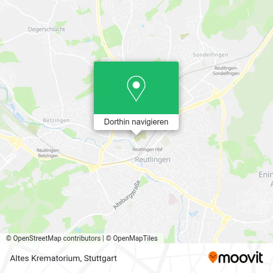 Altes Krematorium Karte